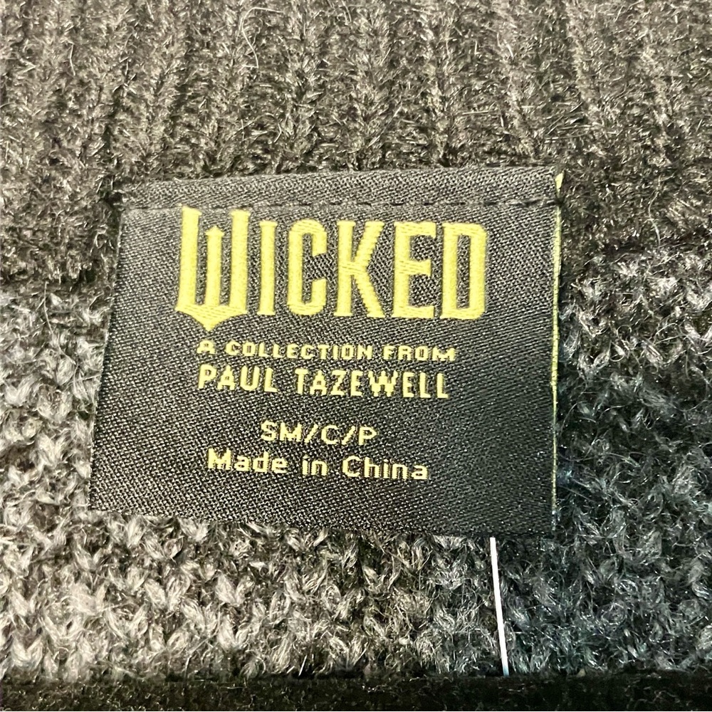 Wicked Movie Women’s cardigan sweater black & gray stripe XXS or small - Picture 17 of 17